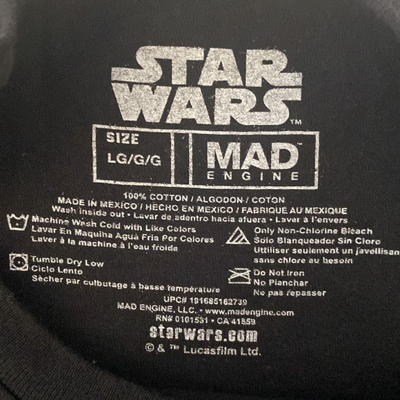 Star Wars Death Star This is My Happy Darth Vader Short Sleeve T-Shirt - Picture 5 of 5